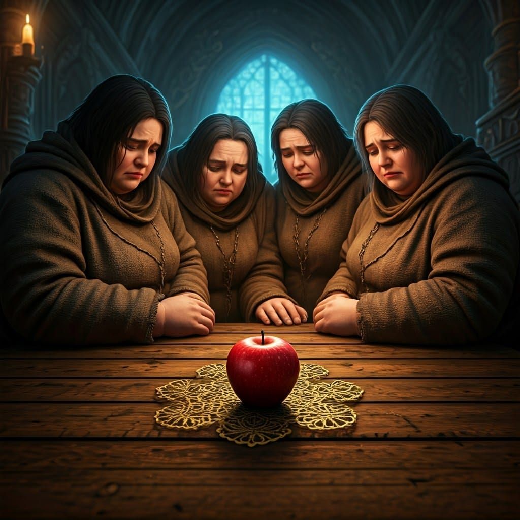 Melancholic Scene: Obese Figures and the Tempting Apple