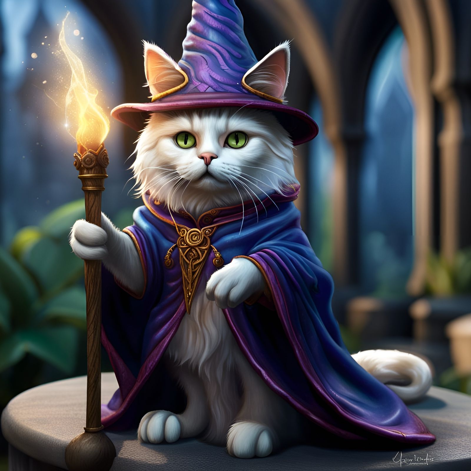 Medieval Wizard Cat
