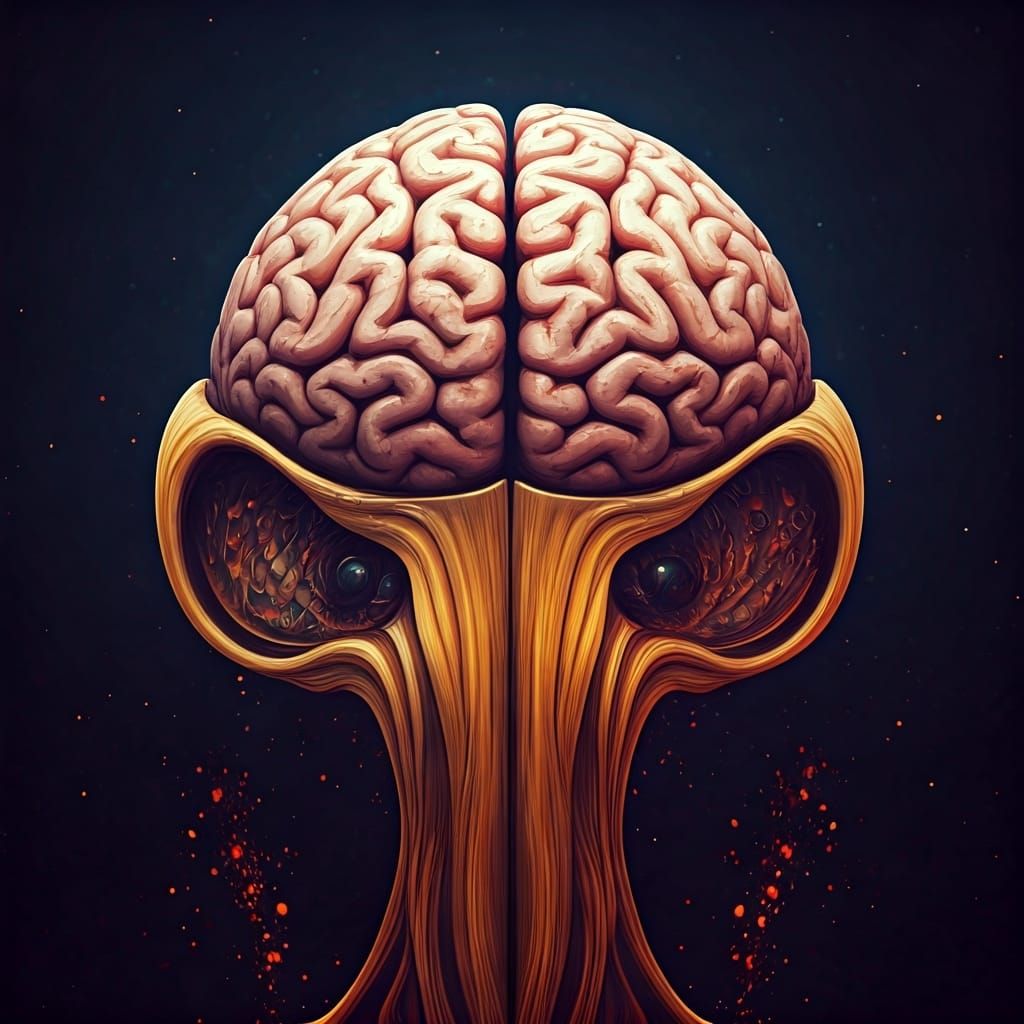Detailed Brain Fantasy Concept Art in 8k