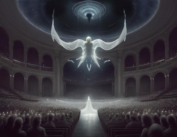 Bioluminescent Phantom Ascends in Gothic Horror Style