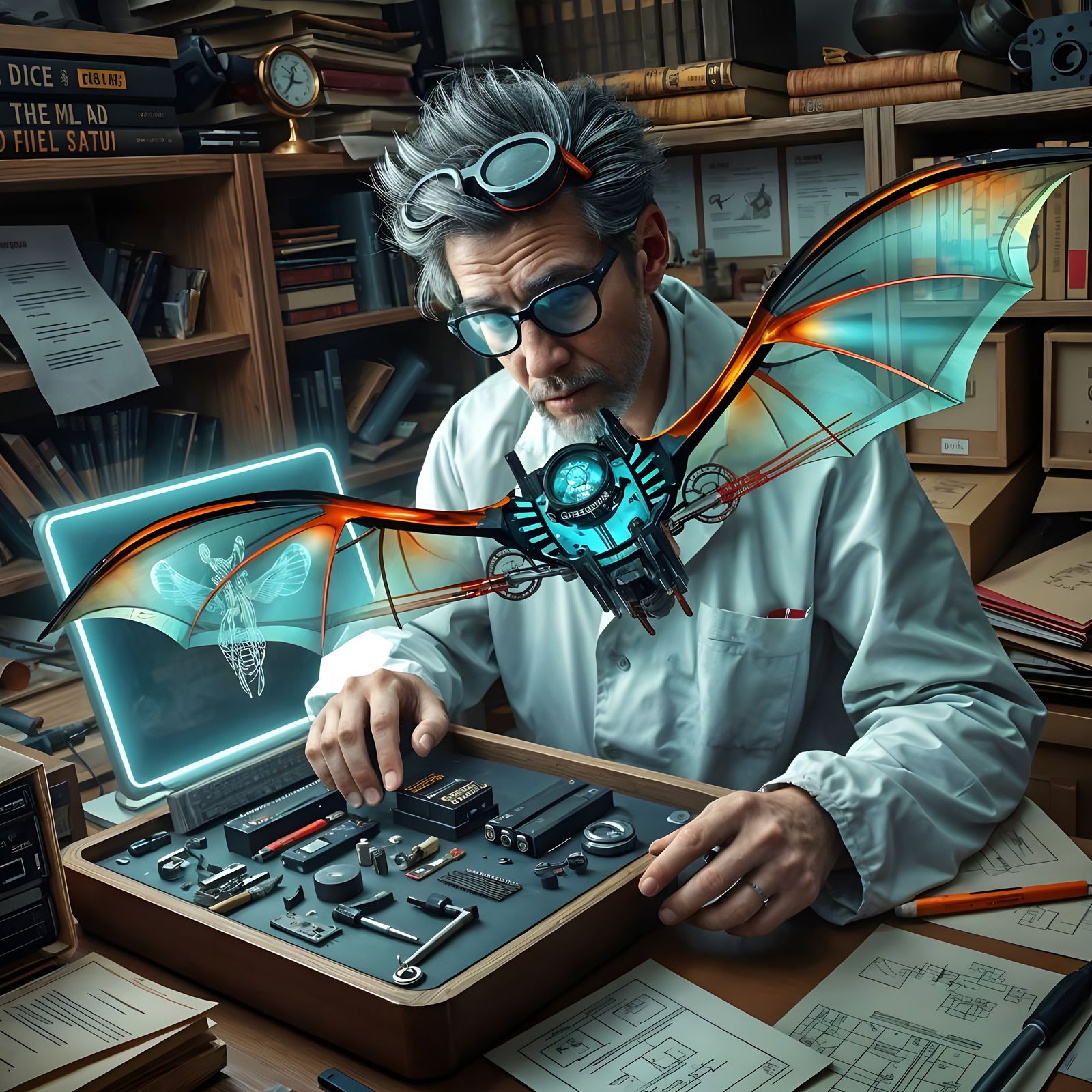 Inventor Scientist Builds Mechanical Spy Bats in His Laborat...