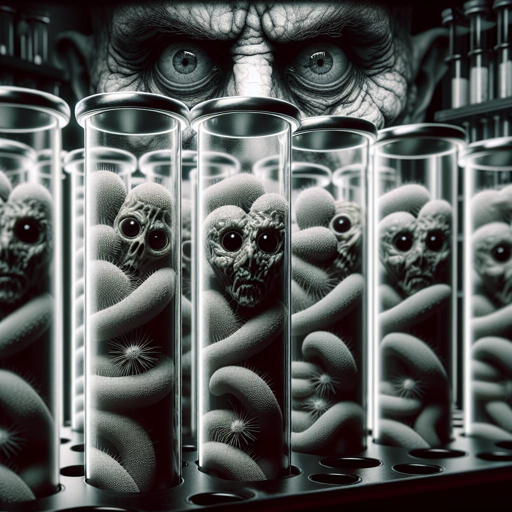 Mad Scientist's Haunting Test Tube Horror