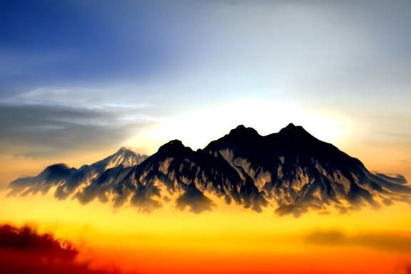 Sunset in the Mountains