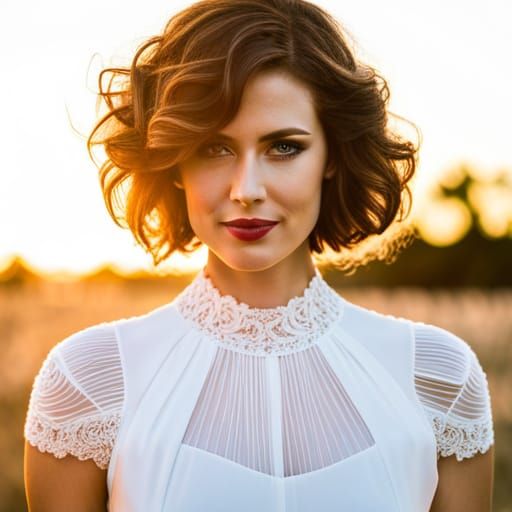 Romantic Bride Portrait in Dark Fantasy Concept Art