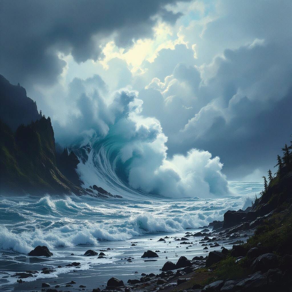 Massive Tsunami Hits Lituya Bay, Alaska 1958