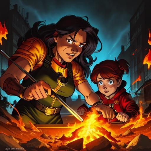 Babies Cooking Adult: Comic Book Style Art