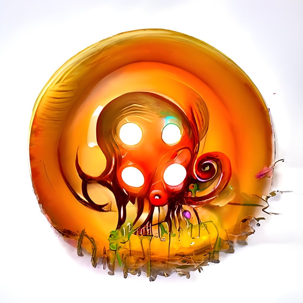 Creepy Tentacle Creature in Steampunk Cyberpunk Style