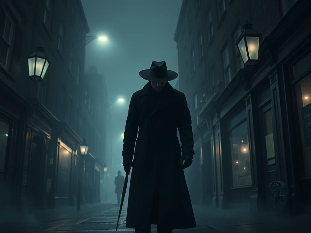 Mysterious Victorian Era Cloaked Figure Lurks in London Fog