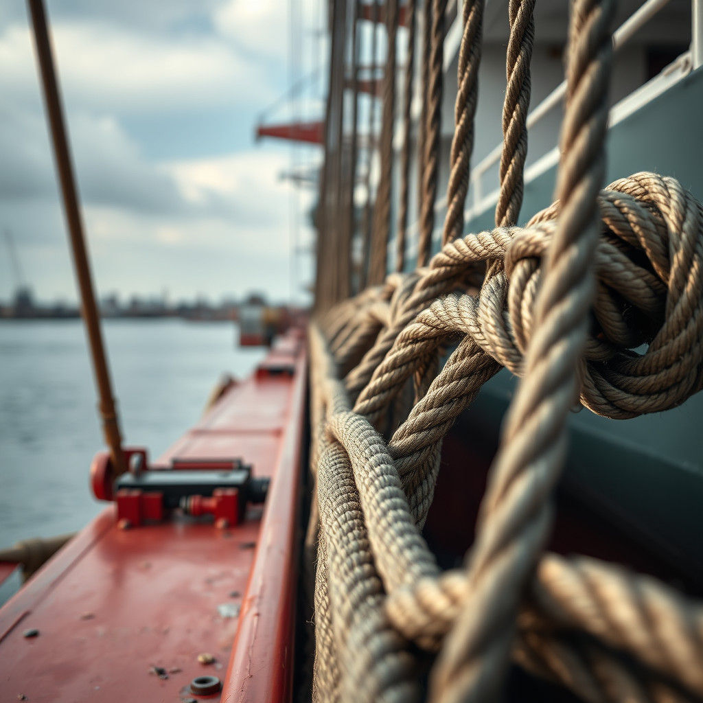 Ship Docking: Mooring Lines and Pier Detail