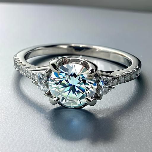 Diamond Dolphin Engagement Ring and Wedding Band