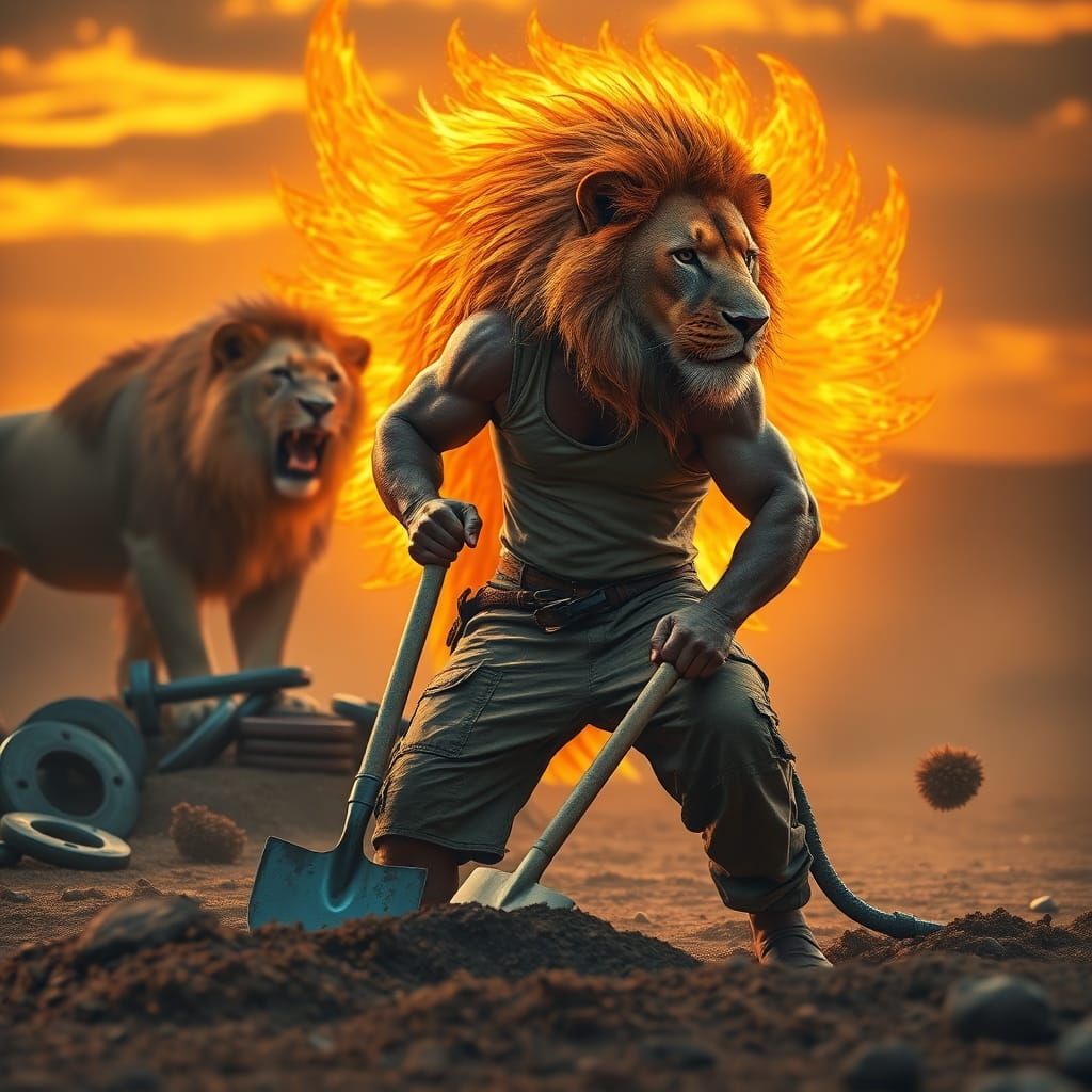 Lion Tamer Digs, Phoenix Fire in Fantasy Style