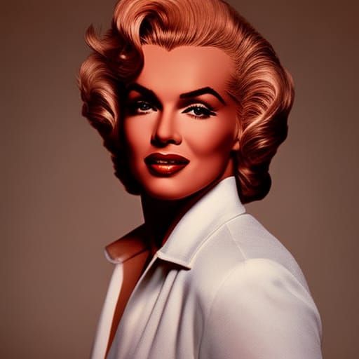 Hyperrealistic Arnold as Marilyn Concept Art