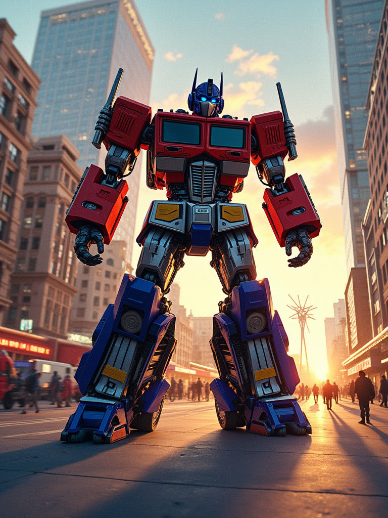 Optimus Prime Transforms into Peterbilt Semi-Truck in Minnea...