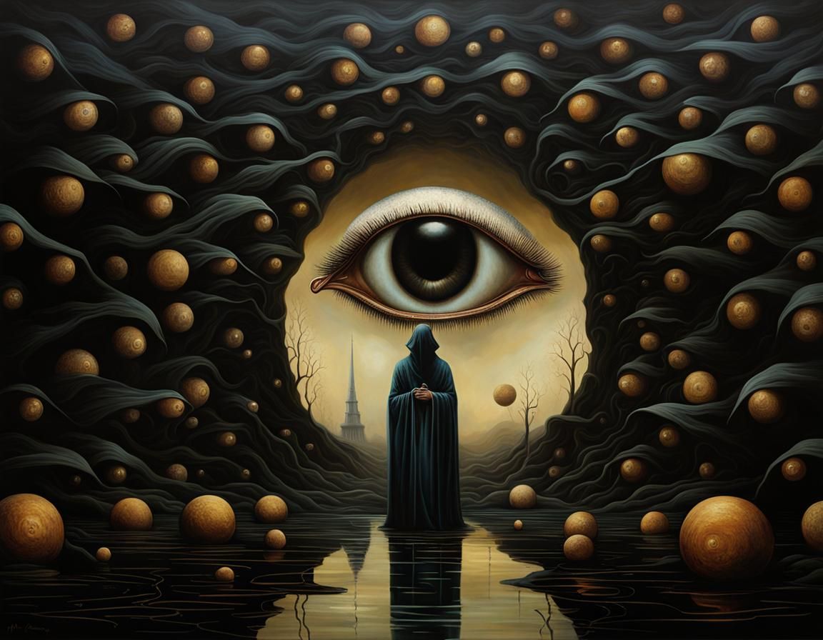 Horror Surrealism Poster Art: Nocturnal Secret