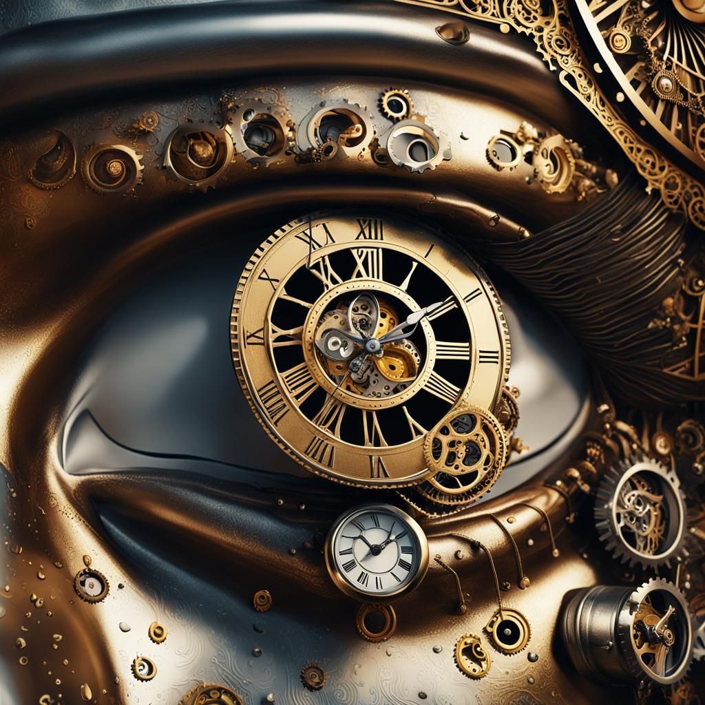 Steampunk Java Mask with Tears in Photorealistic Style