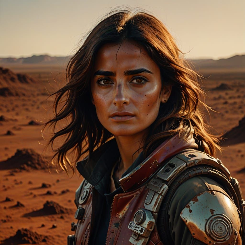 Penelope Cruz on Mars: Cinematic Film Still