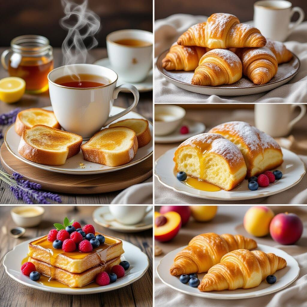 Cozy Breakfast Collage of Delicious Morning Treats
