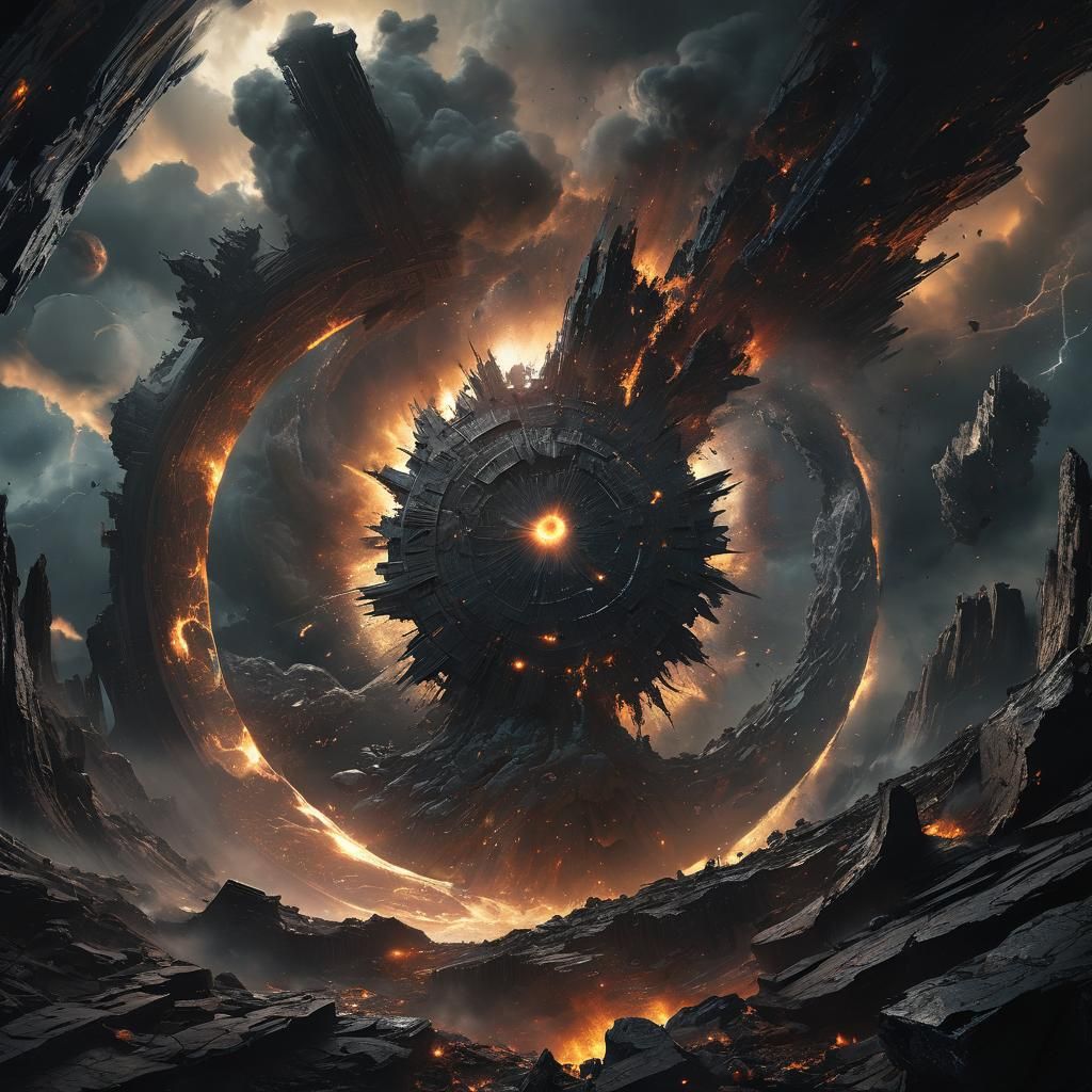 Colossal Entity Banishes Light: Cinematic Digital Painting