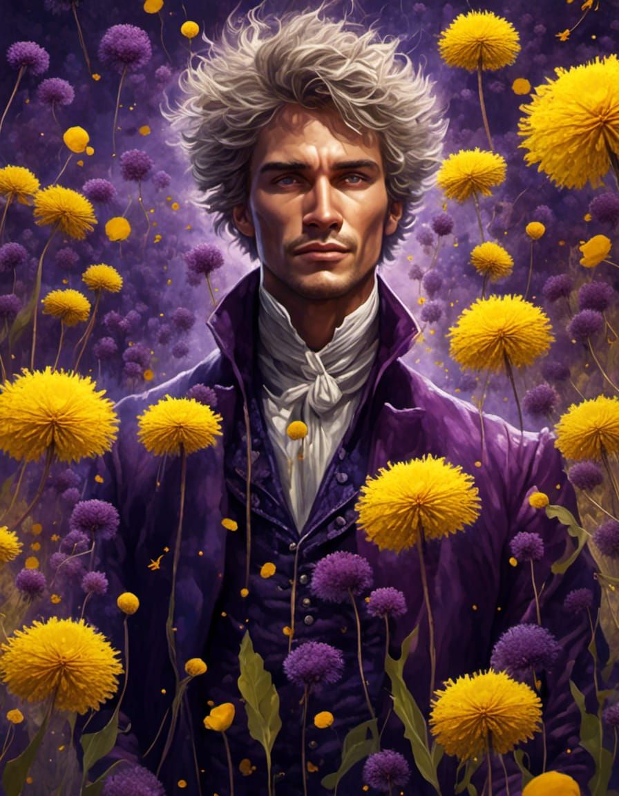 Handsome Man Turns into Dandelions