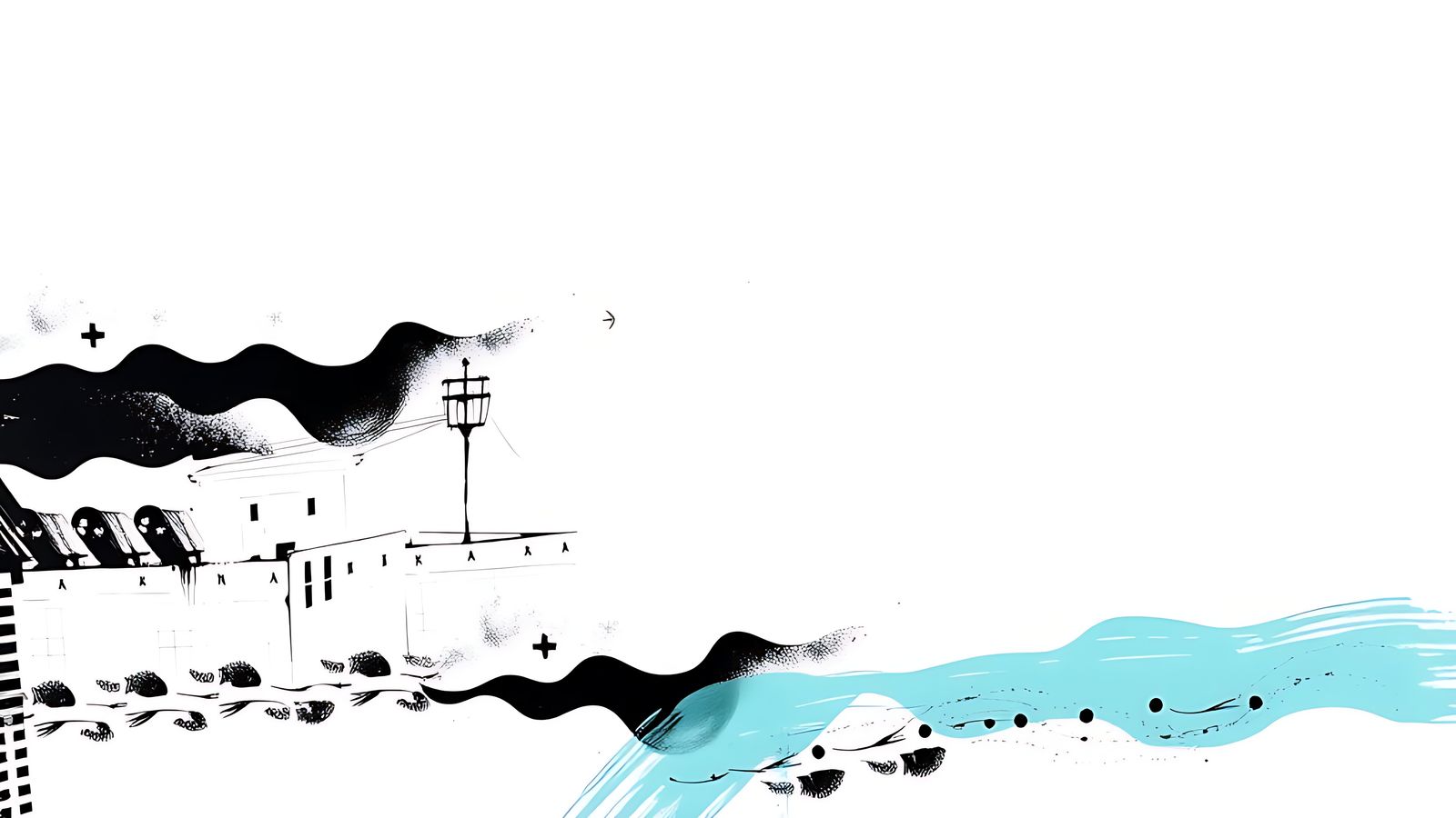 Monochromatic Minimalism with Turquoise Accents