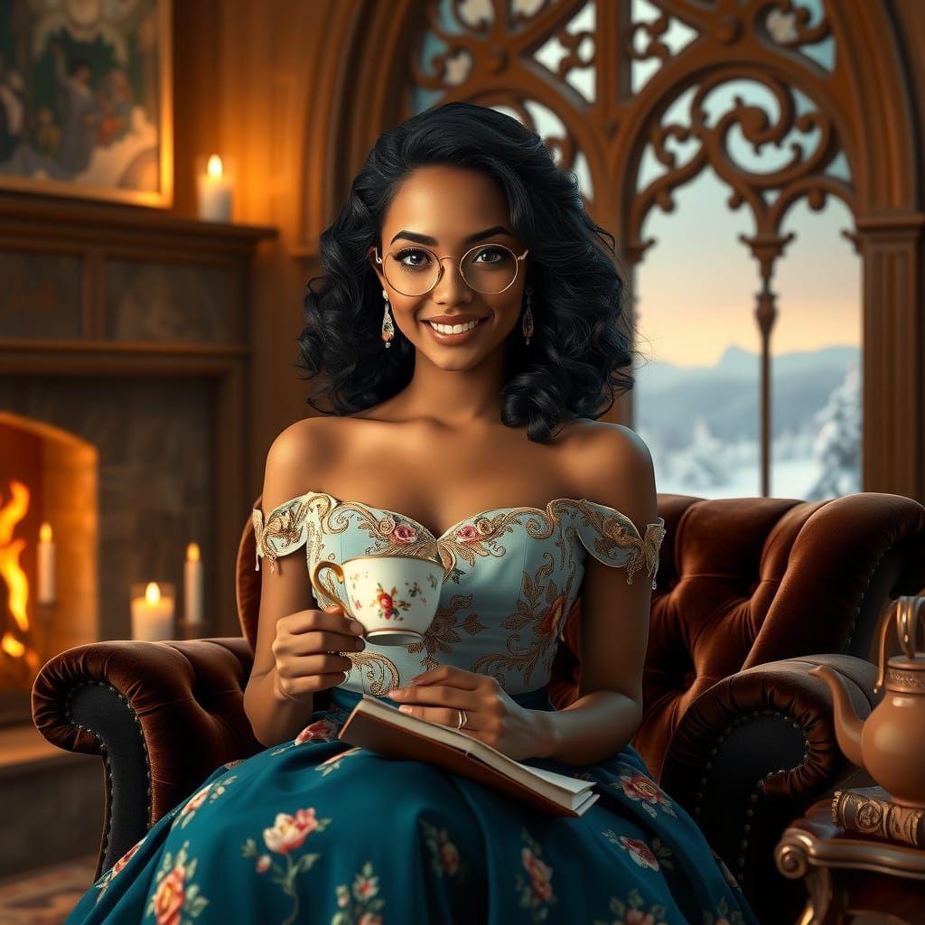 Elegant Mirabel in Golden Light