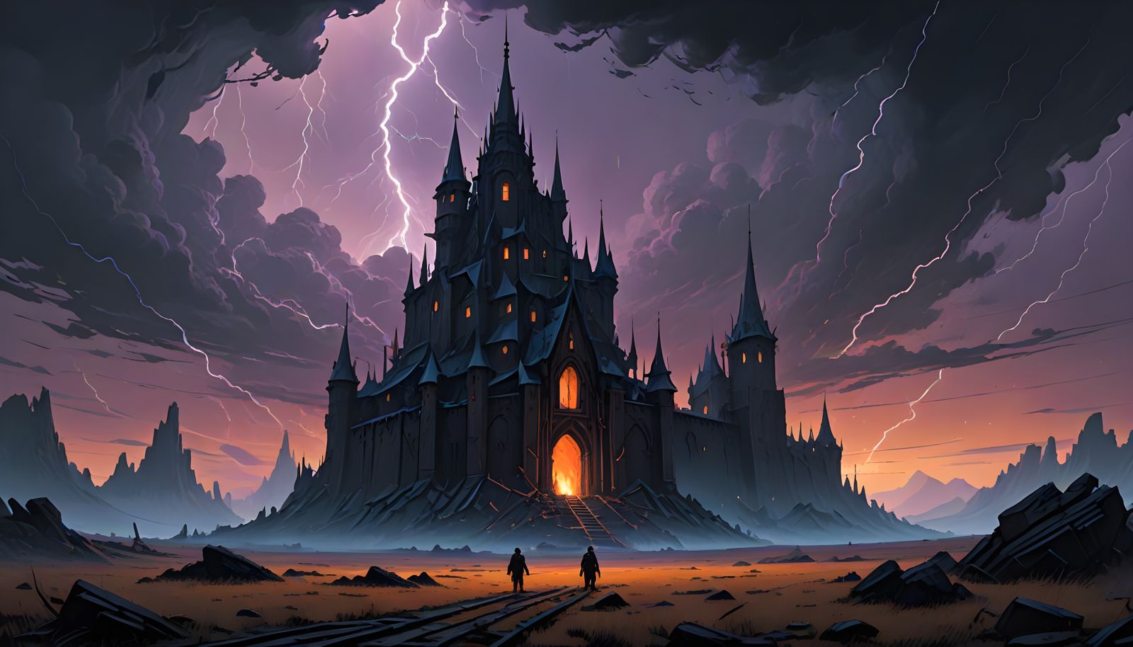 Ethereal Shattered Spires of Nordthra in Fantasy Landscape