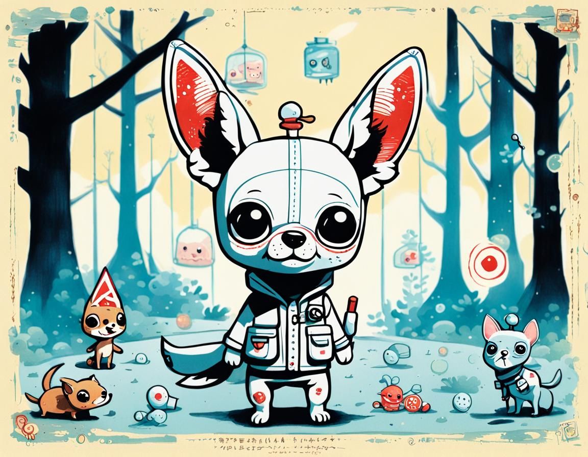 charming pencil illustration, nostalgic scene inspired by Pixar's "Playful Portal",  "transparent Happy Tree Friends chi...