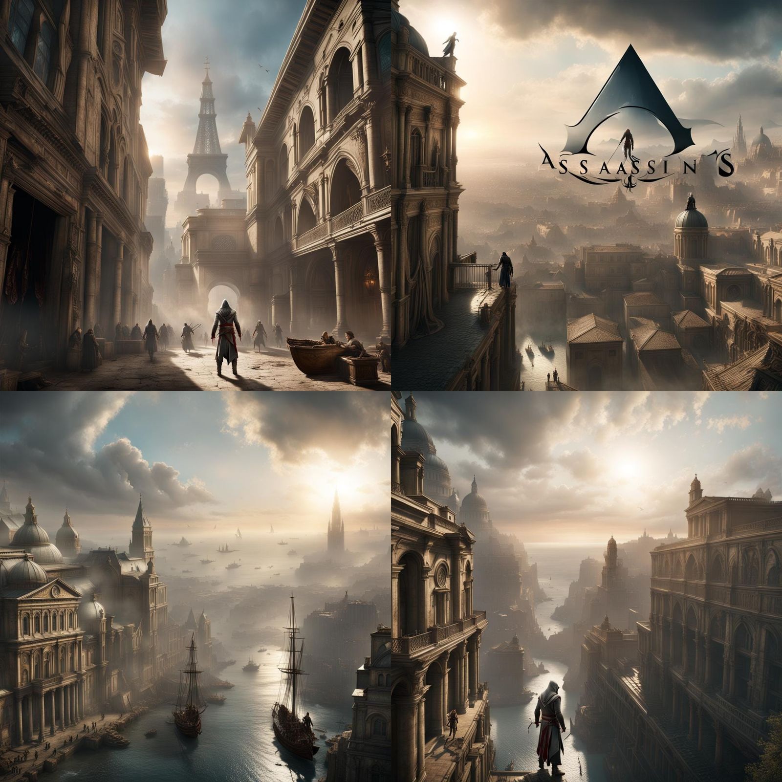 Epic Assassin's Creed Cinematic Digital Painting