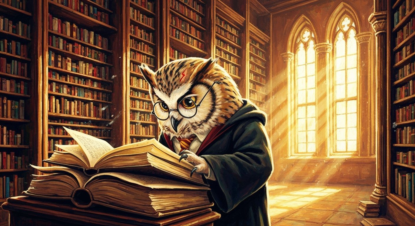 Harry Potter Owl Studies Tomes in Hogwarts Library Acrylic P...