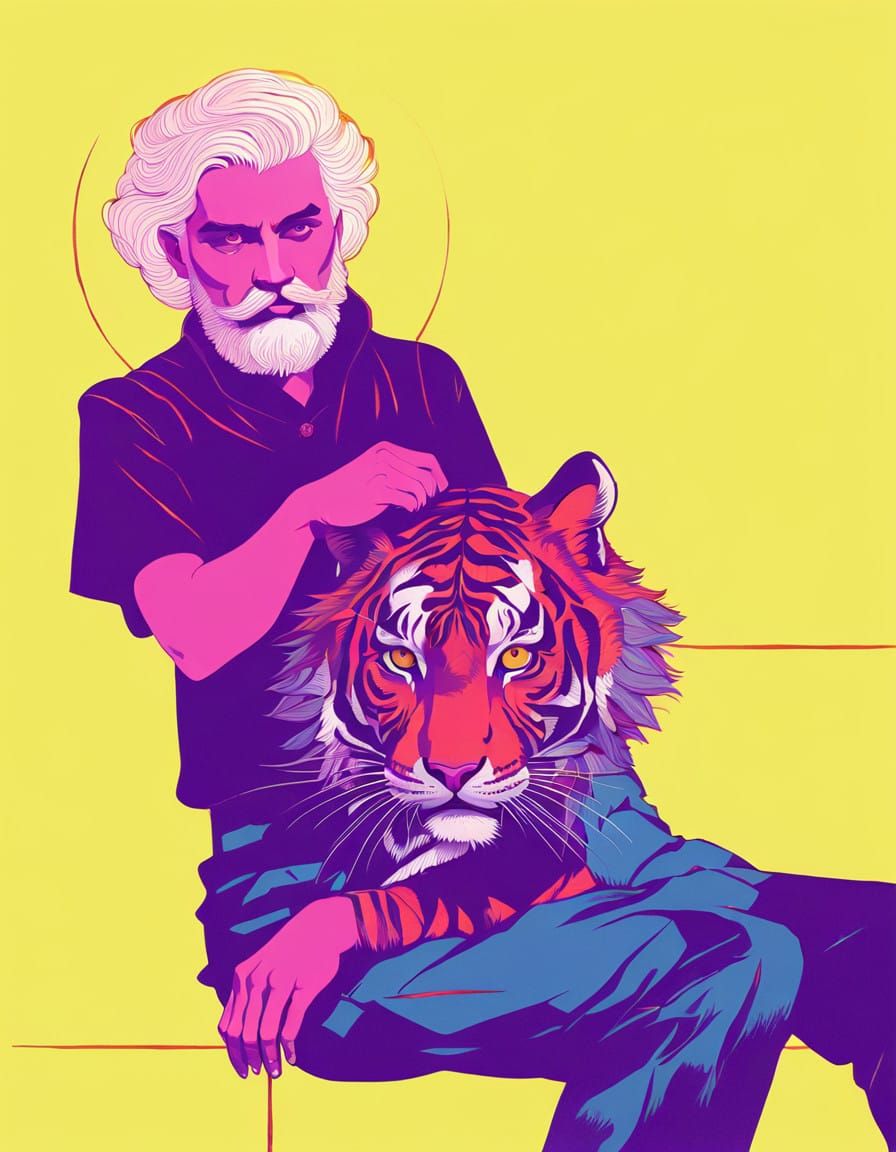 Vintage Tiger Captured in Art Deco Cage Watches Other Tigers...