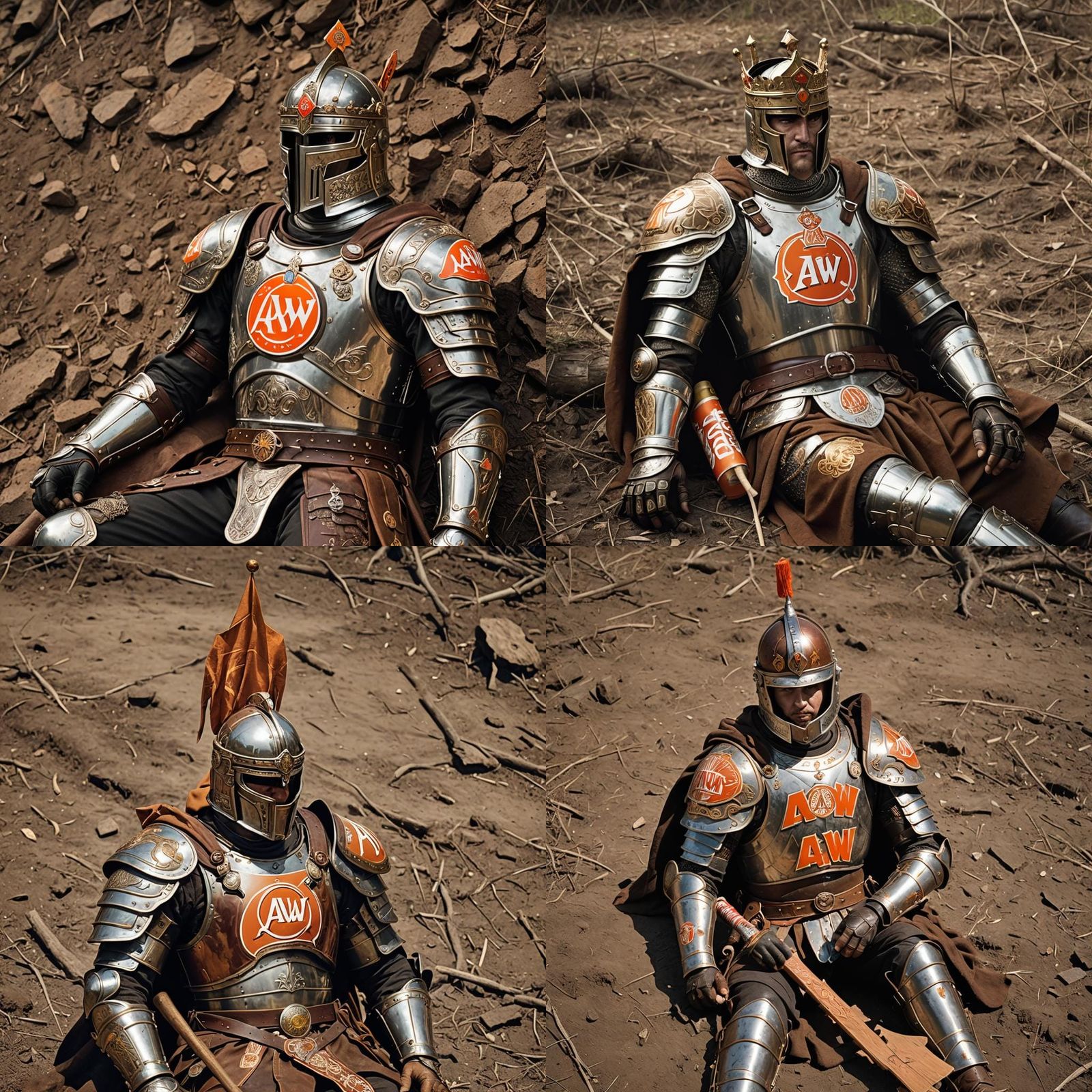 Ancient King with A&W Armor on Battlefield