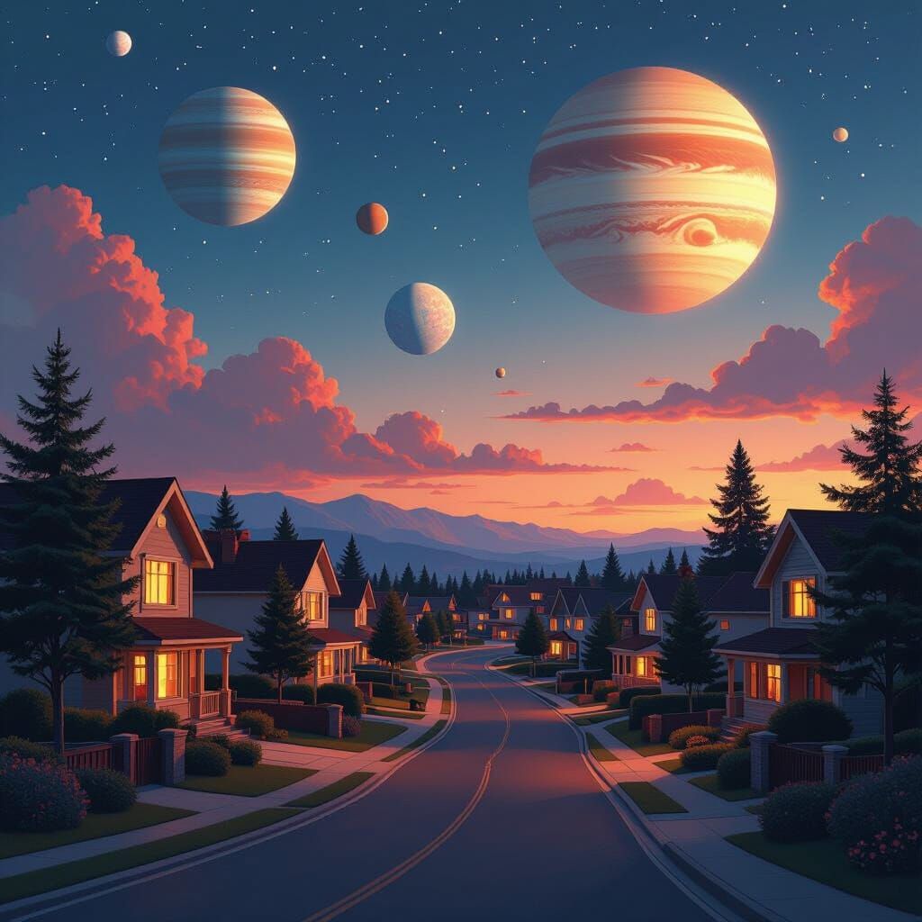 Evening Cul de Sac Under Giant Planets