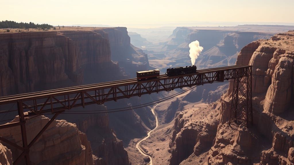 Majestic Wooden Railroad Trestle Dominates the American Fron...
