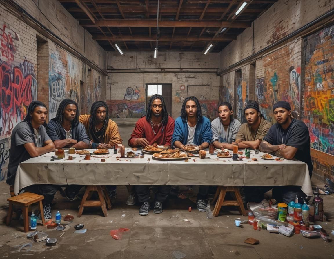 Urban Last Supper: Graffiti Art Reinterpretation