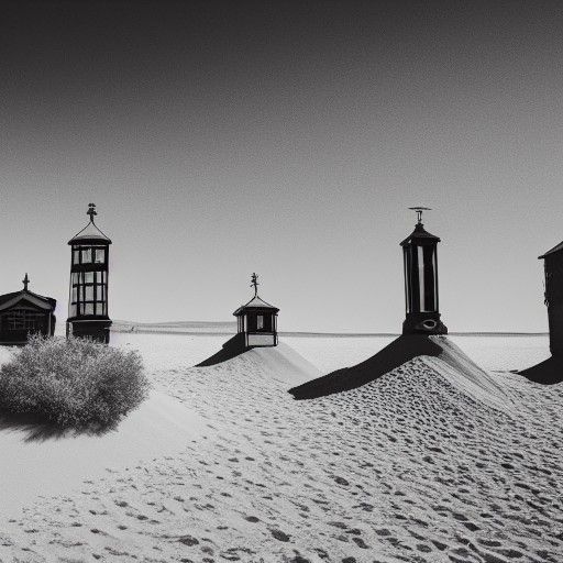 Surreal Desertscape with Clocks and Sand