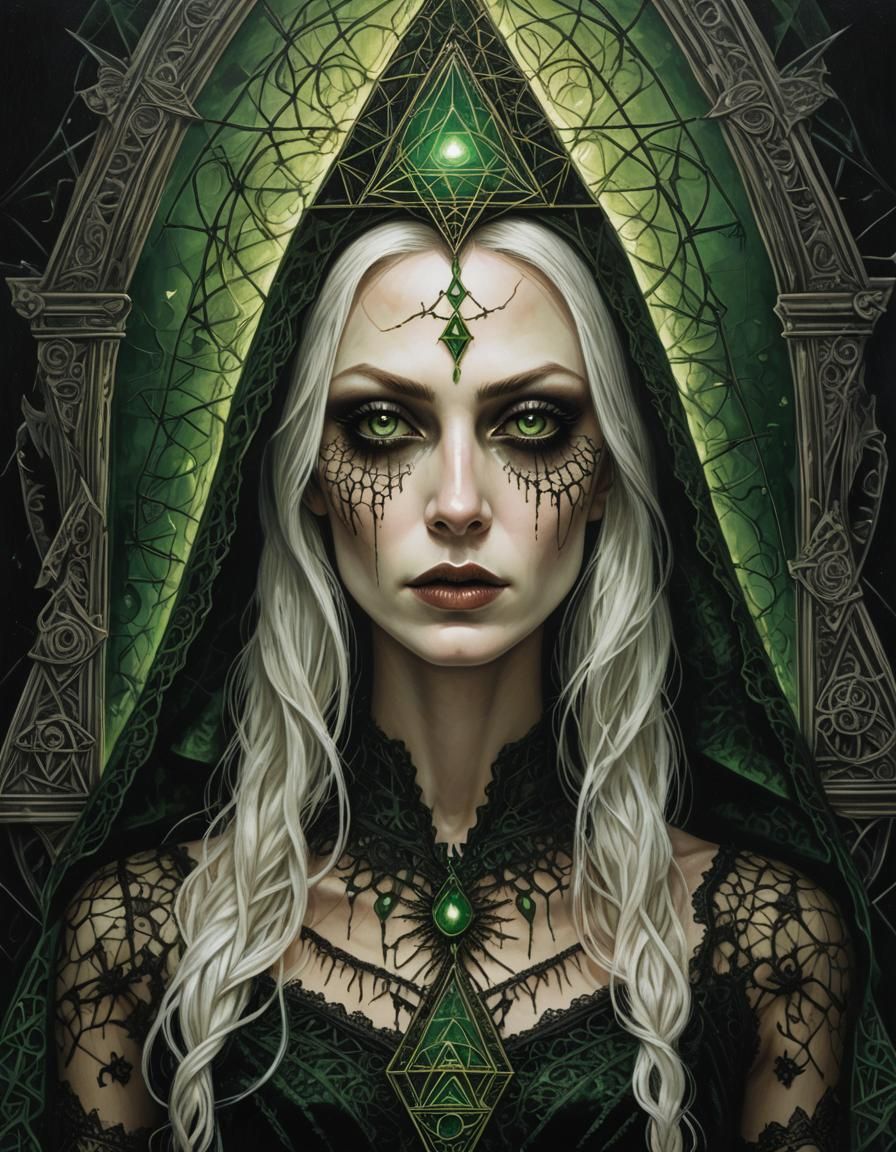 Ethereal Dark Fairy in Victorian Nightmare, Velour and Lace