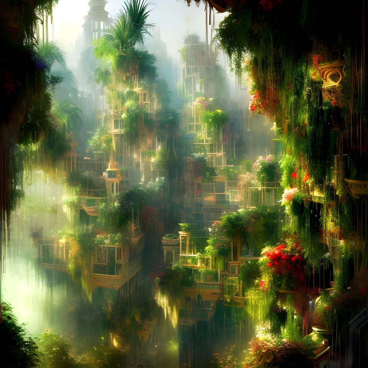 Hanging Gardens of Babylon: Digital Concept Art