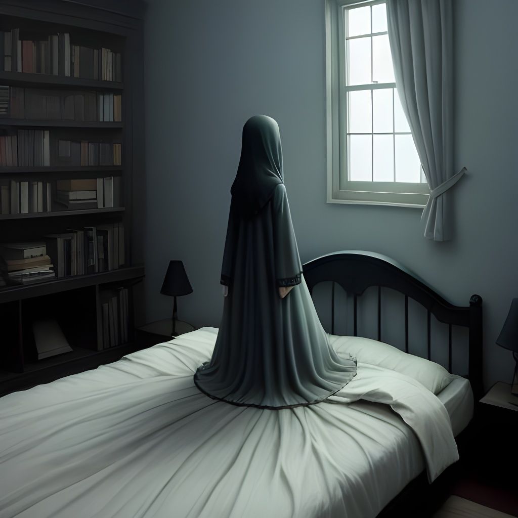 Sleepwalking Figure in Gothic Horror Style