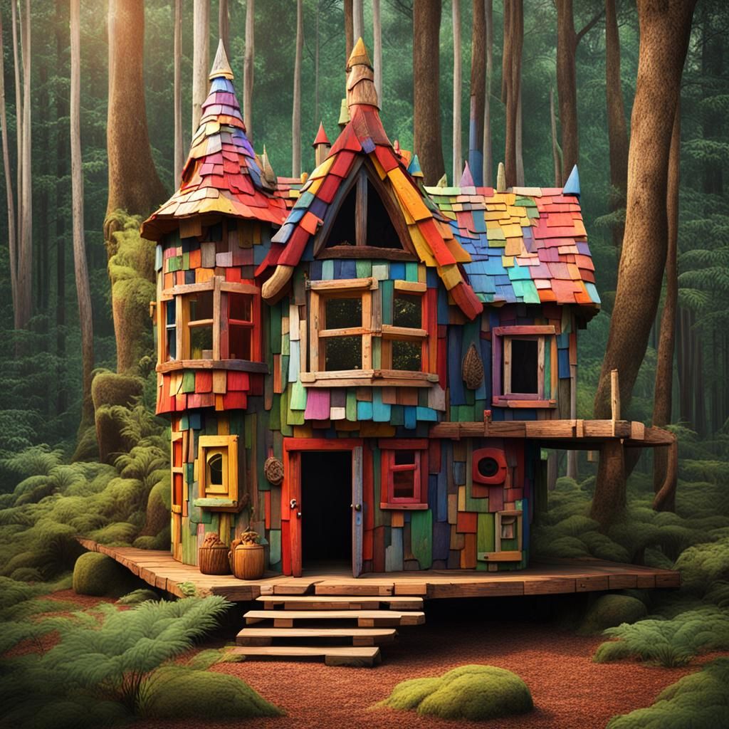 Mystical Cubby House Castle in Forest