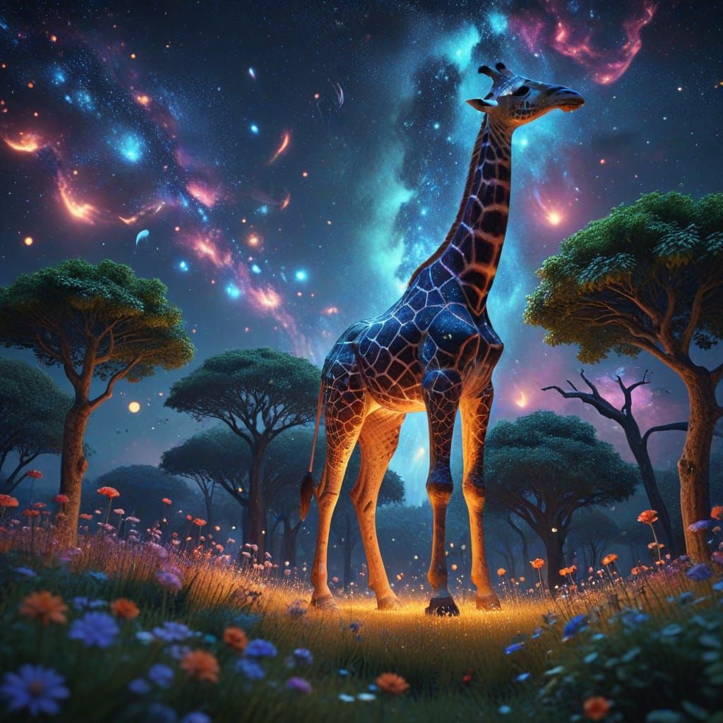 Gigantic Cats Rule Surreal Cosmos Landscape