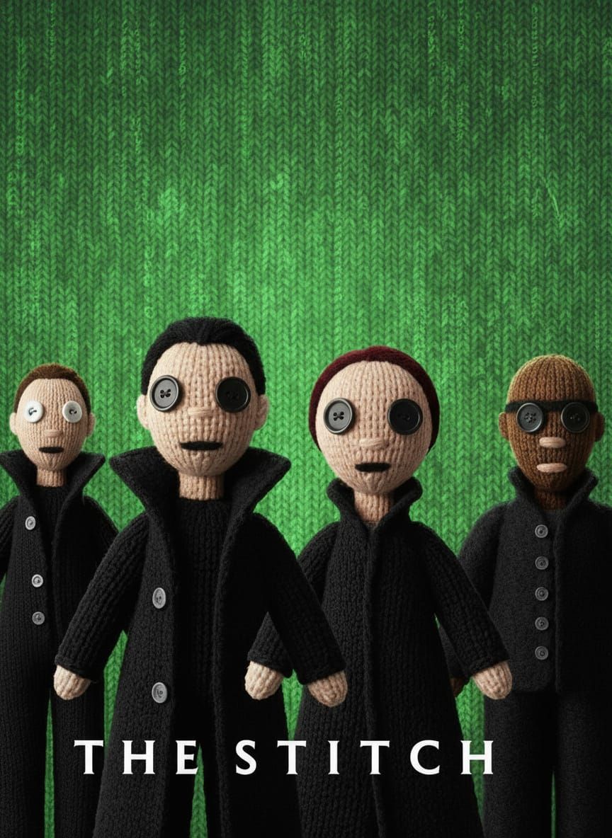 The Matrix Reimagined as Knitted Woolen Dolls