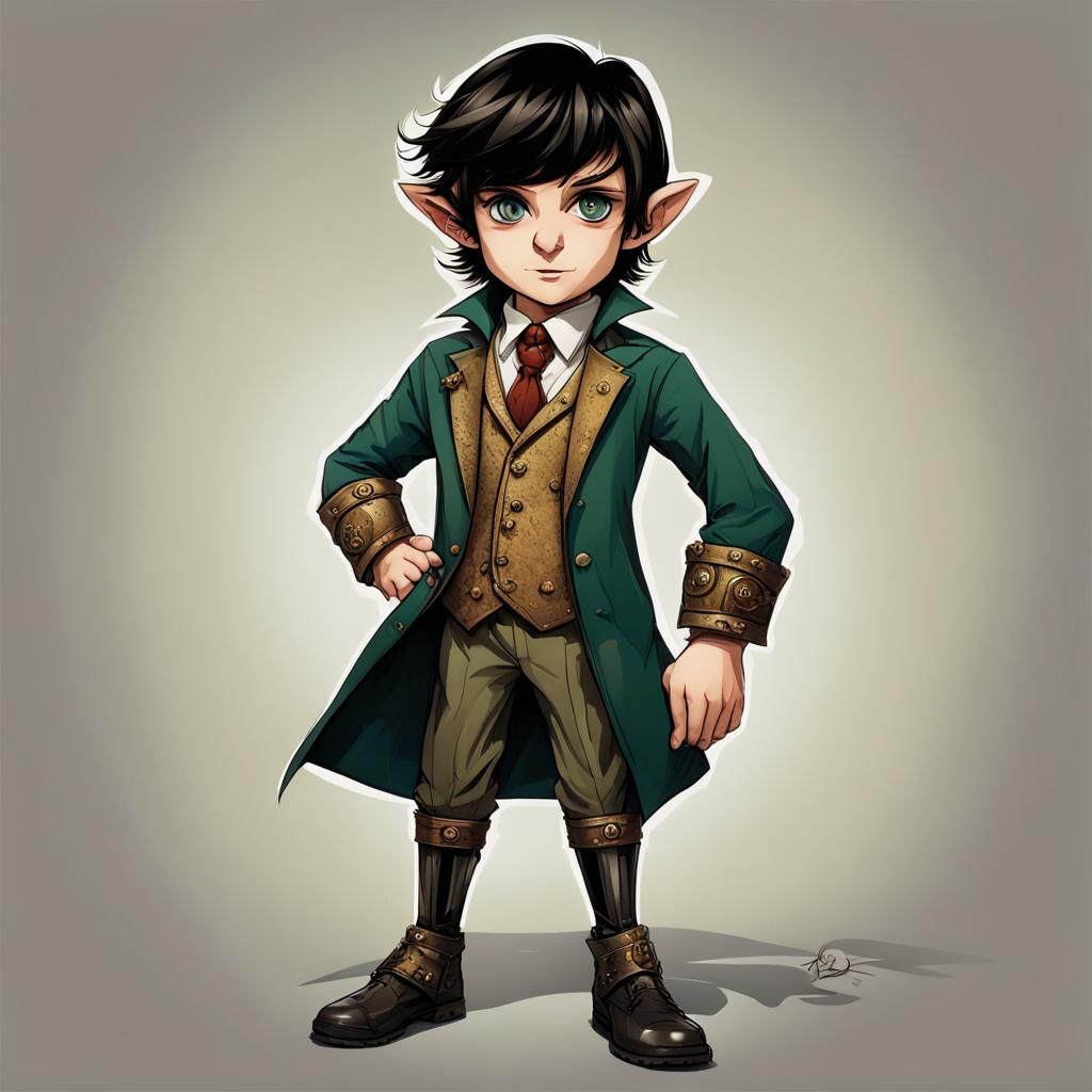 Villain hacker lucky boy Short in stature, has a hobbit-like appearance, but the style of clothing betrays the sophistic...