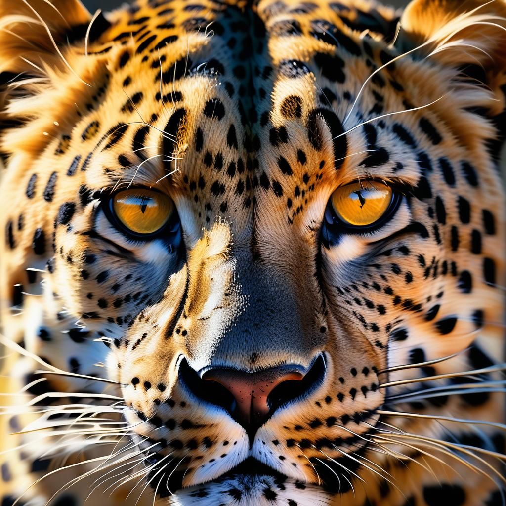 Leopard Portrait in Vibrant Oil Painting Style