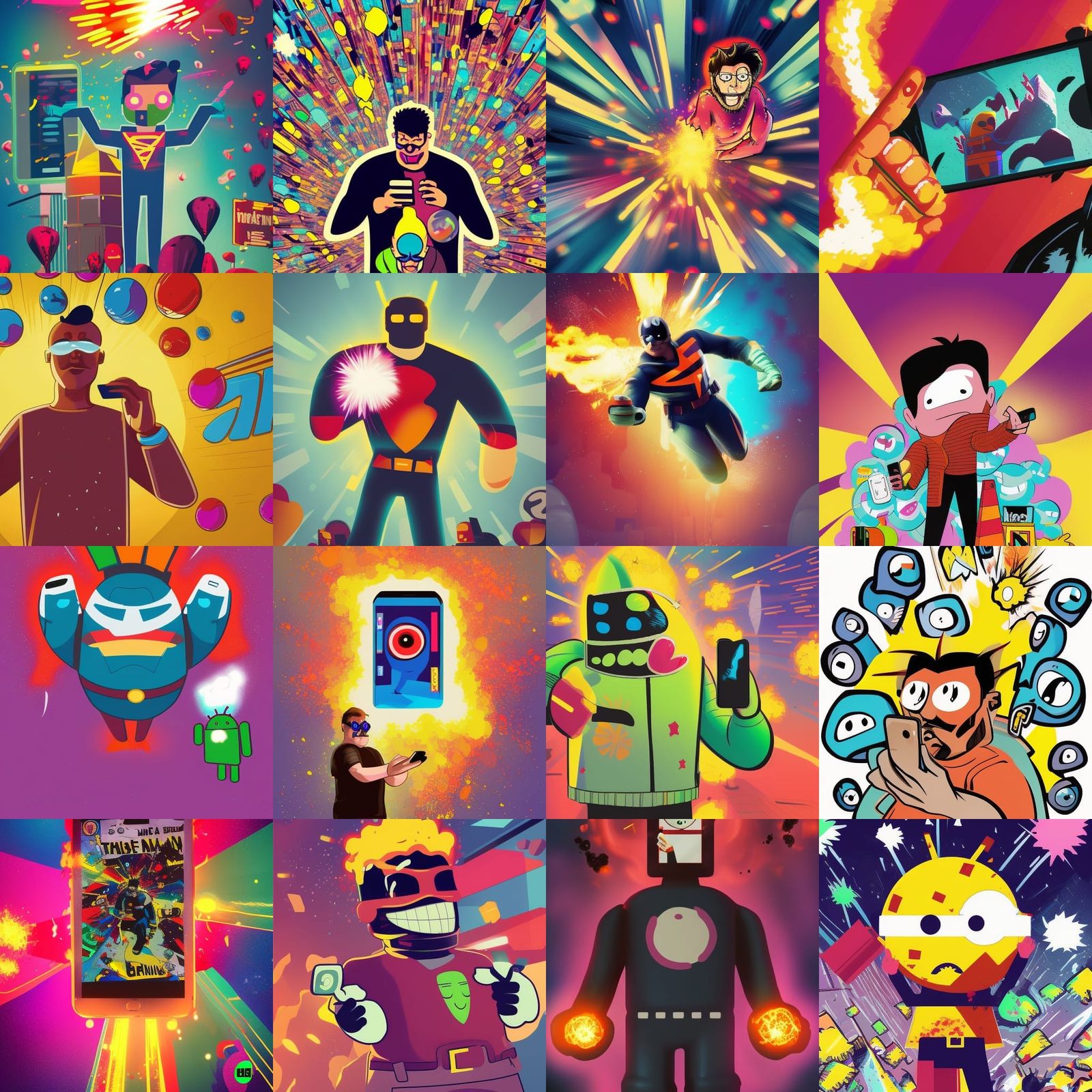 Android Man Unleashes Comic Explosion