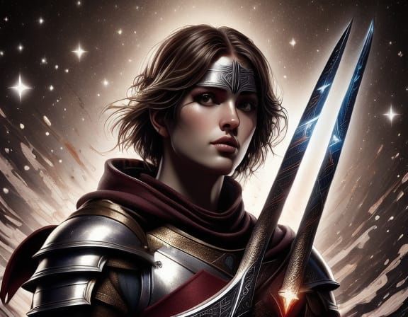 Majestic Templar Knight Portrait in Deep Lighting