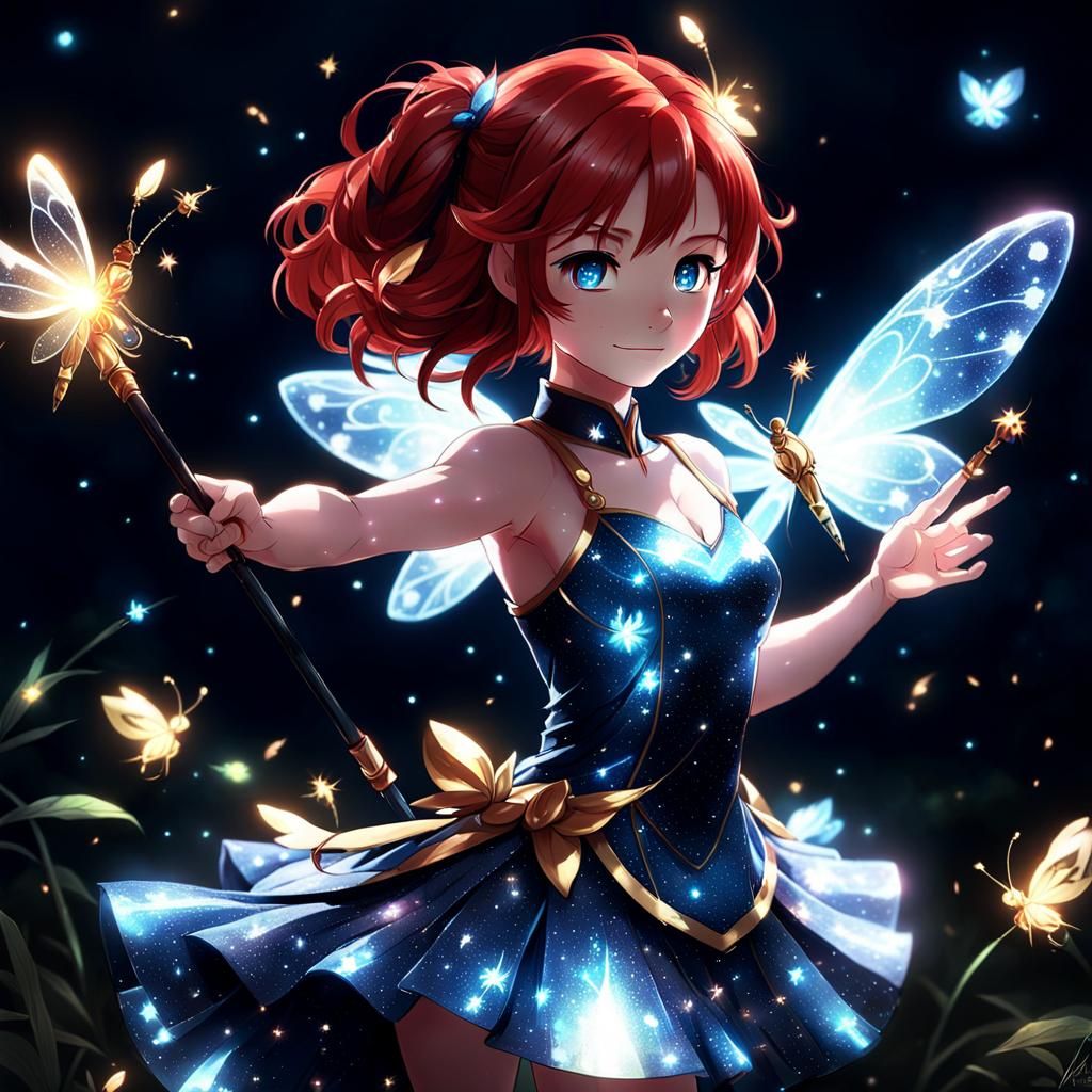 Magical Girl Lights the Darkness: 3D Anime Art