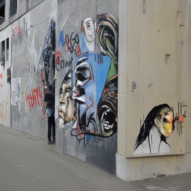 Expressionist Street Art: Suicide Thinks