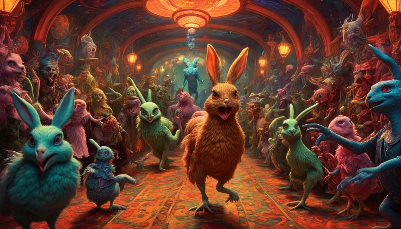 Rabbit's Frantic Journey to Oz: Art Nouveau Surrealism