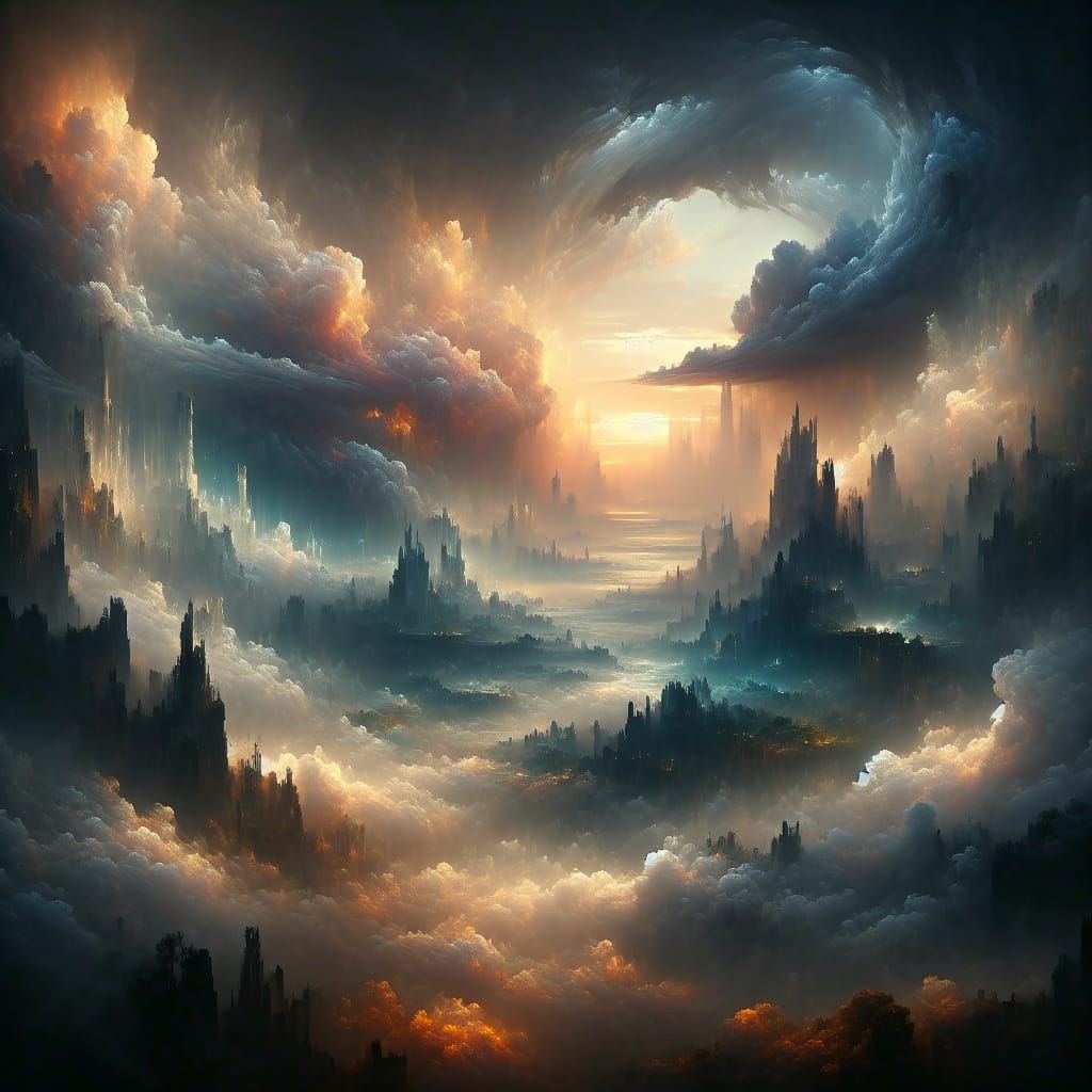 Matte Painting: Fog and Darkness in a Fantasy World