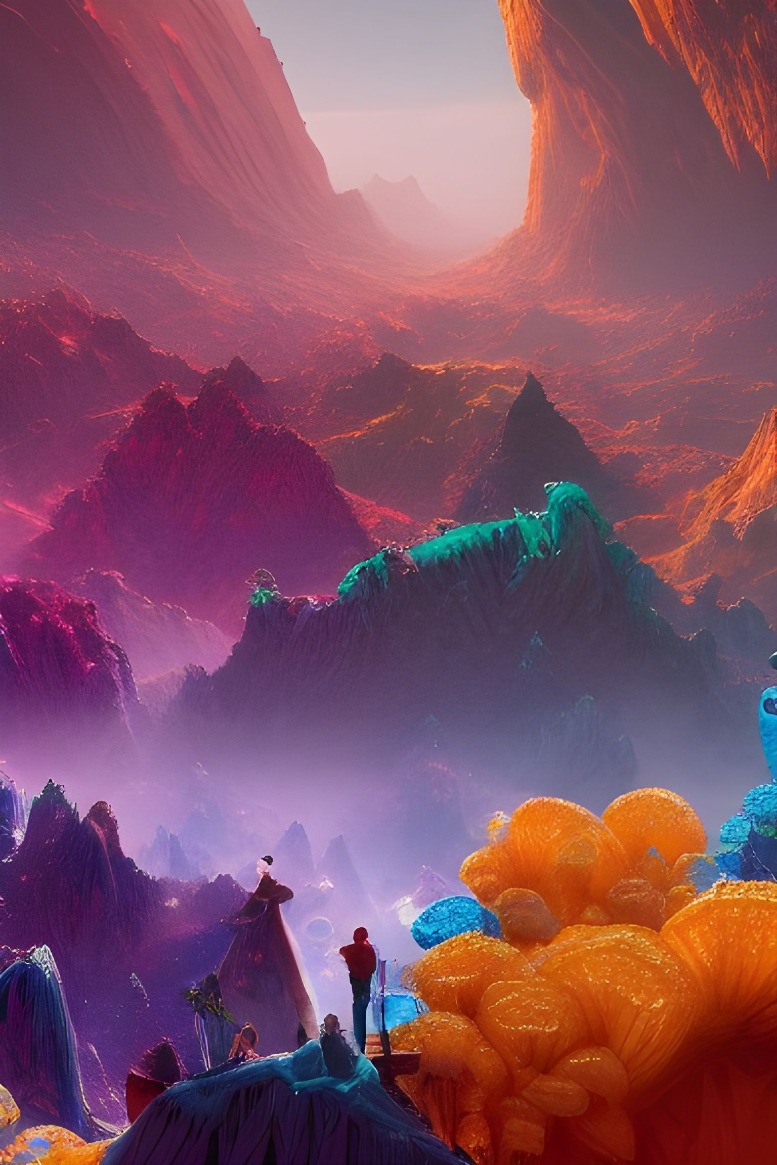 Colorful Crystals Gathering: Hyperdetailed Fantasycore Conce...